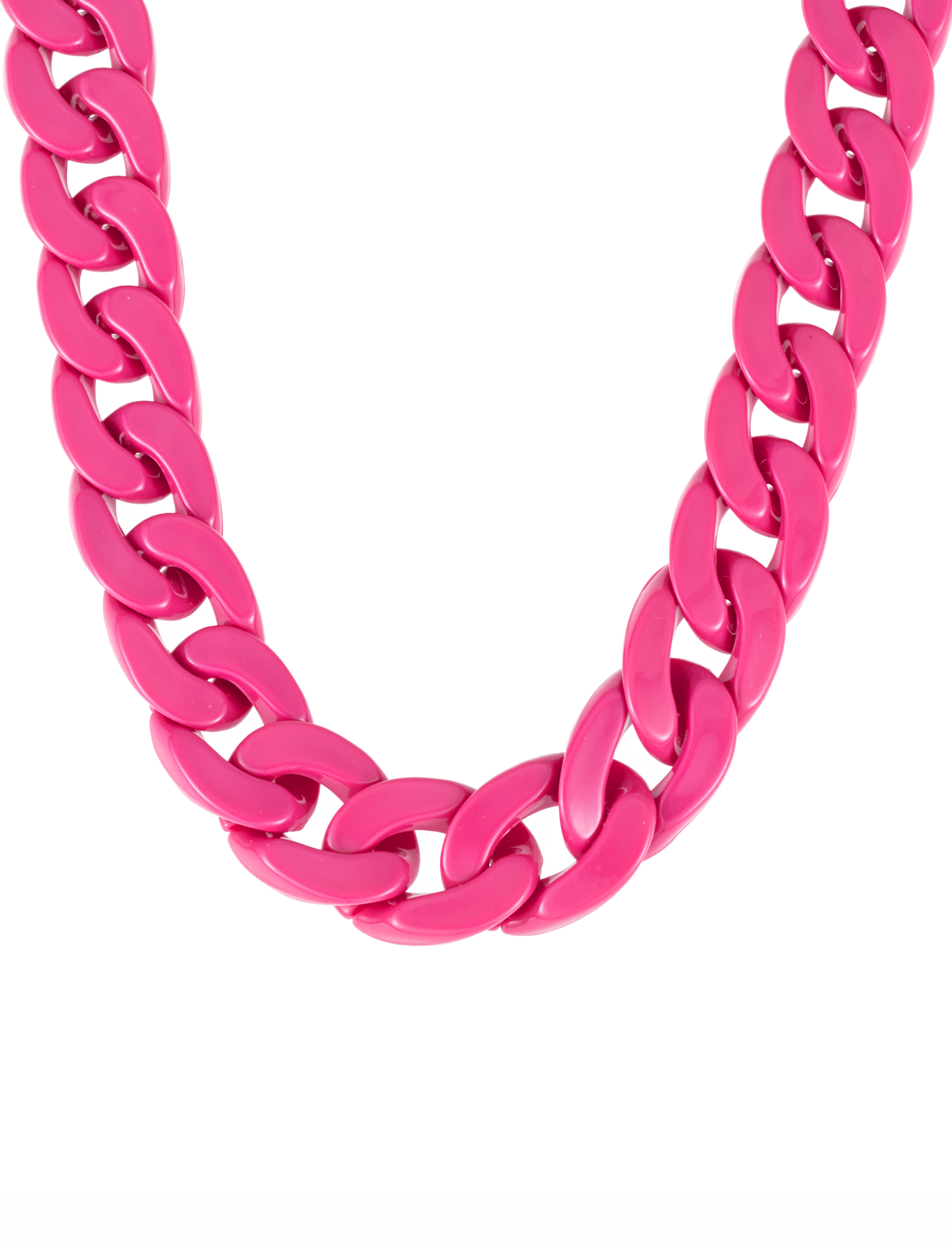 Marbella resin Necklace, hot pink