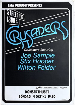 CRUSADERS - Stockholm 4 Okt Konsertaffisch (1981)