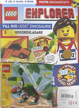 Lego Explorer nr 3 2022 Lego dinosaurie, poster dinosauriefakta!