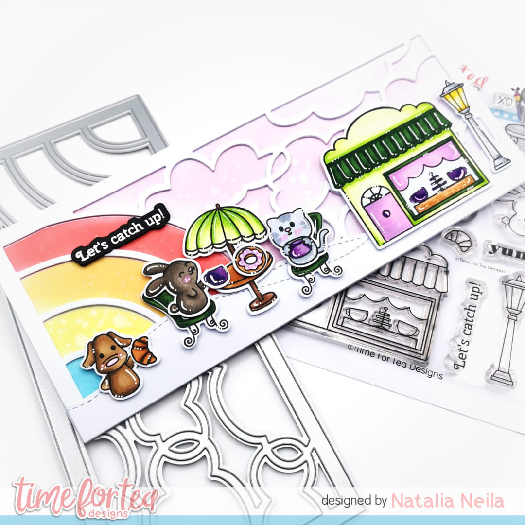 TIME FOR TEA DESIGNS -Cafe Critters Clear Stamps  - 3