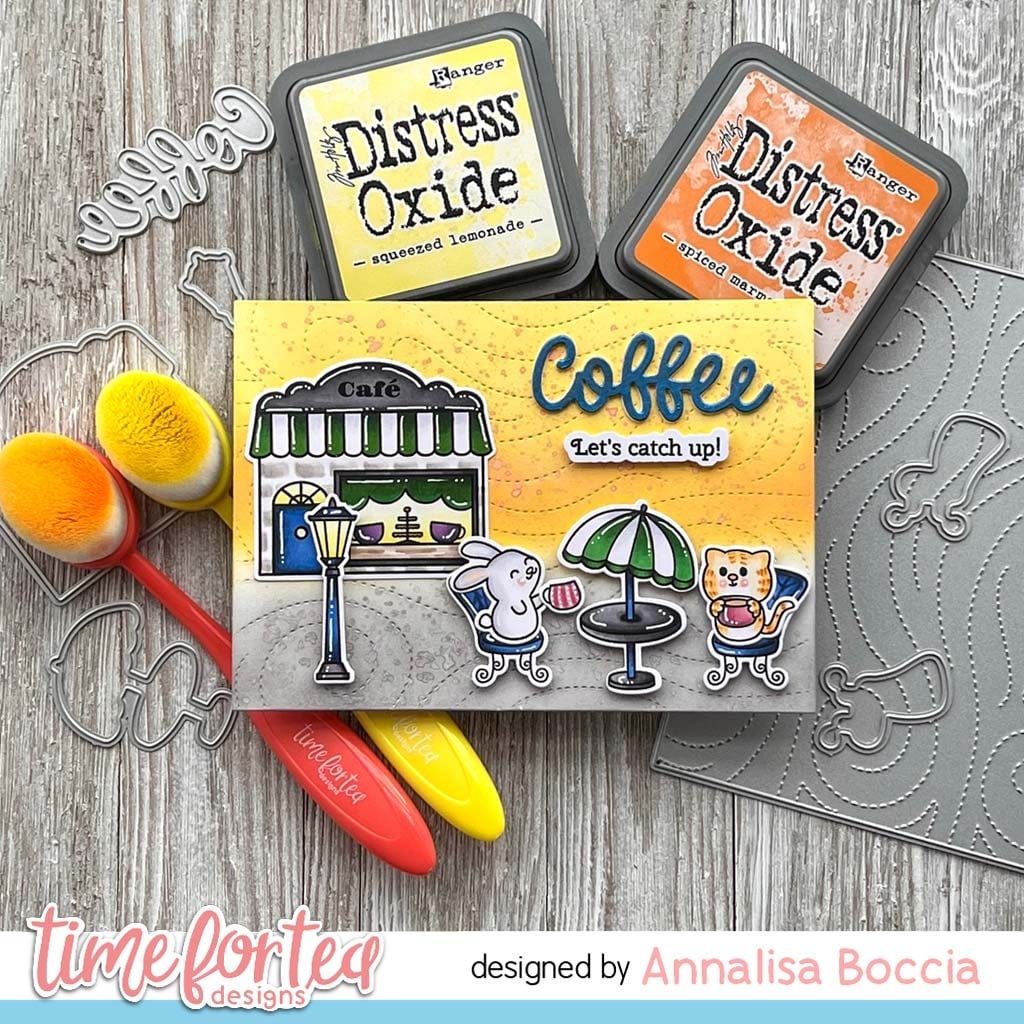 TIME FOR TEA DESIGNS -Cafe Critters Clear Stamps  - 7