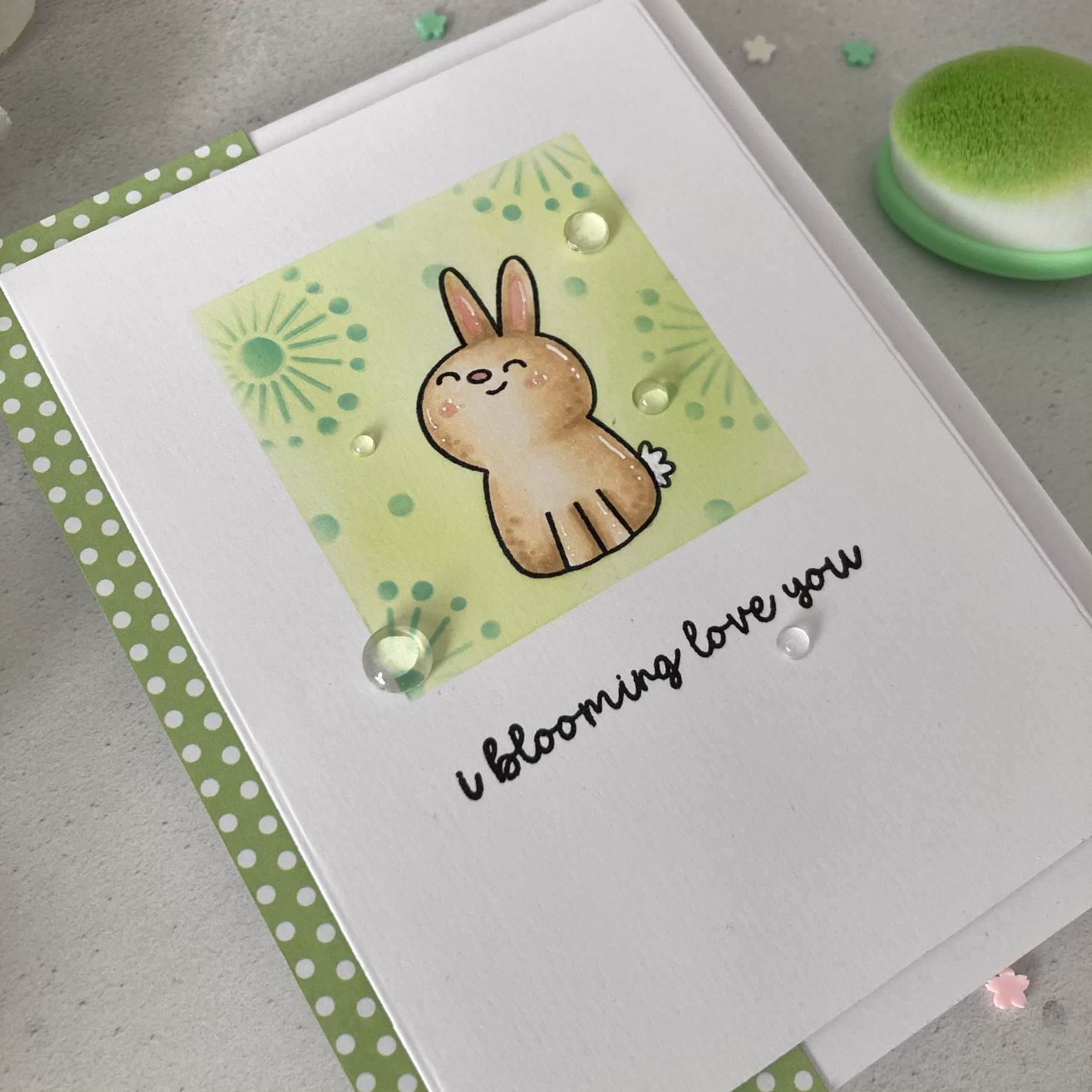 TIME FOR TEA DESIGNS- Bloomimg Bunnies Clear Stamps  - 4