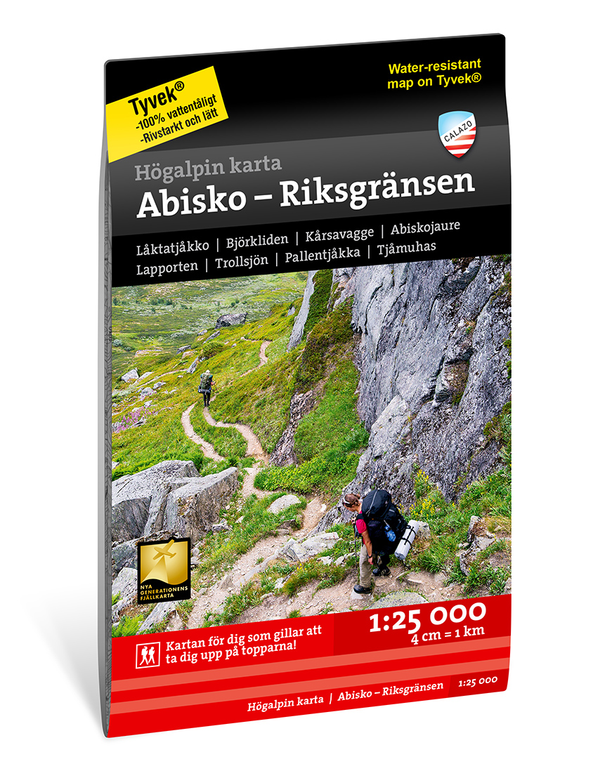 Högalpin karta: Abisko, Björkliden - Riksgränsen - Backpackinglight.se