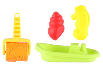 Play Beach toys in boat