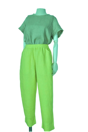 Lime linen trousers - Takirta