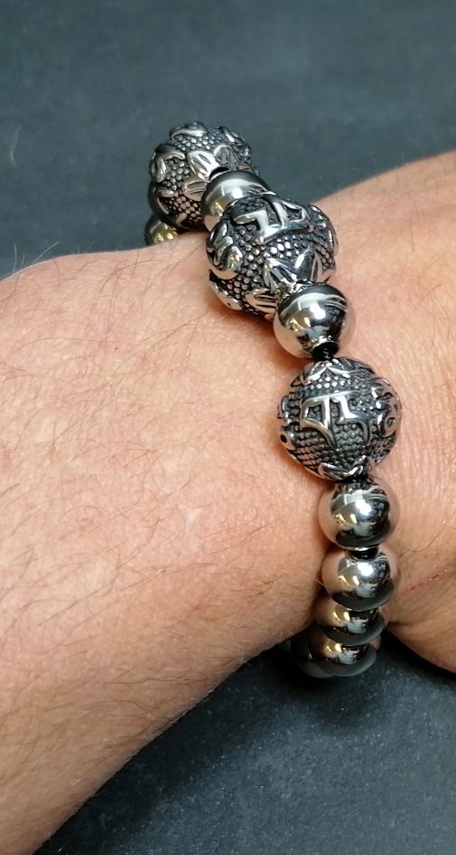 OM MANI PADME HUM Armband Rostfritt Stål Armband Rostfritt Stål - 3