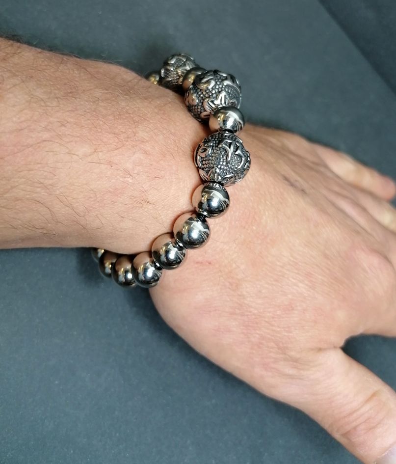 OM MANI PADME HUM Armband Rostfritt Stål Armband Rostfritt Stål - 2