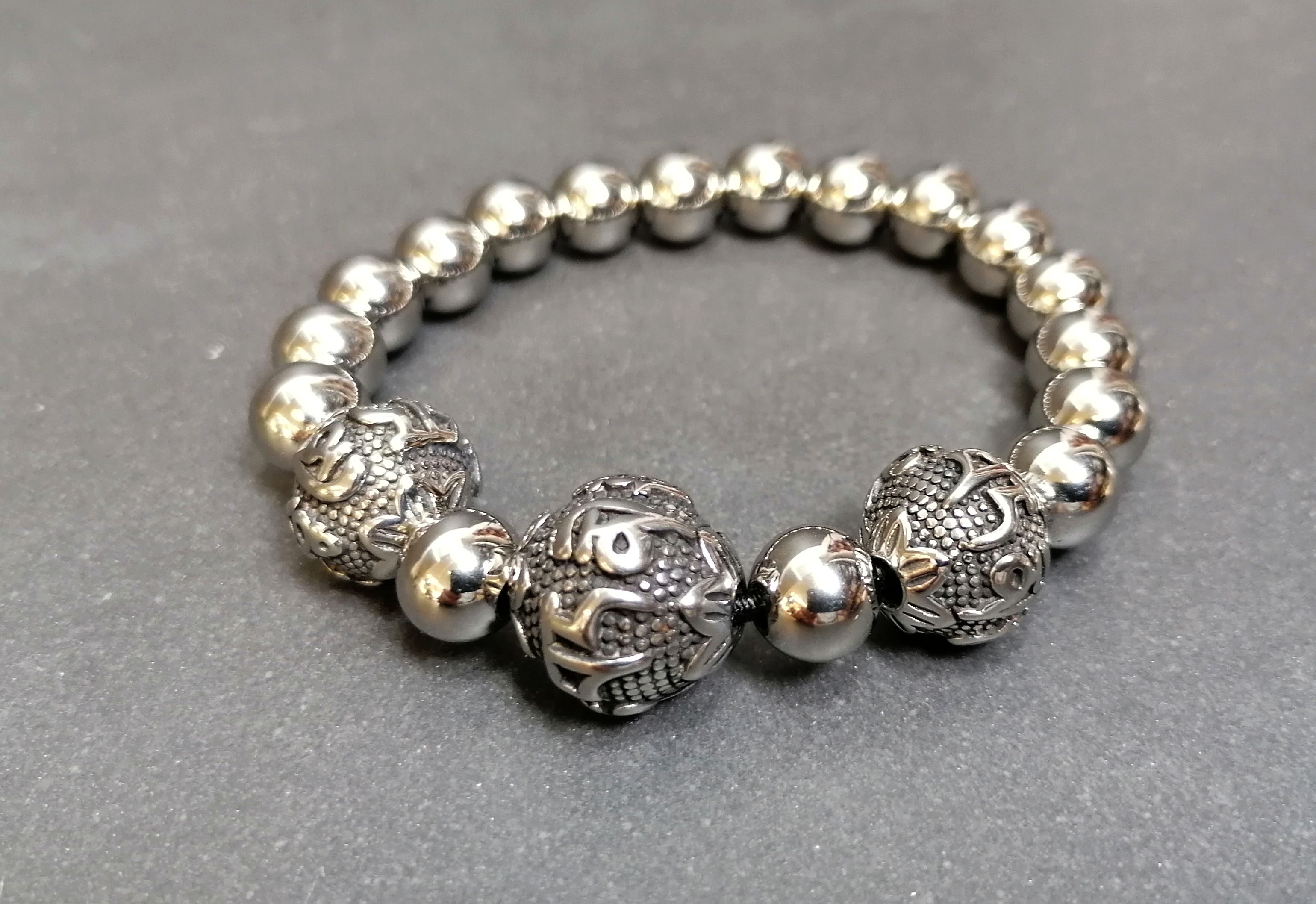 OM MANI PADME HUM Armband Rostfritt Stål Armband Rostfritt Stål