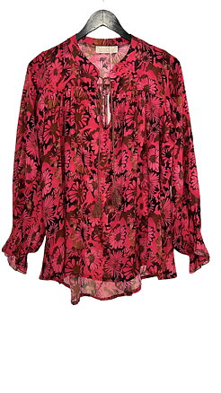 Susie Blouse flower brown/pink one size