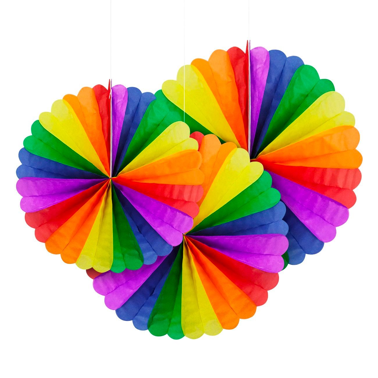 Pappersfjädrar Pride 3-pack