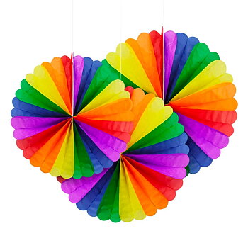 Pappersfjädrar Pride 3-pack