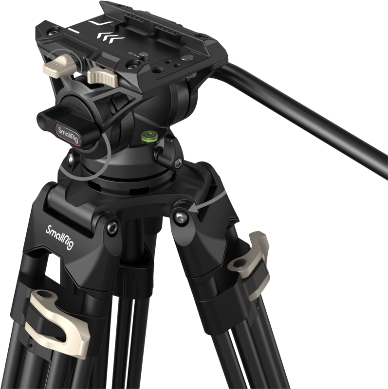 SMALLRIG 3751 Video Tripod Heavy-Duty with Fluid Head AD-01 - 5