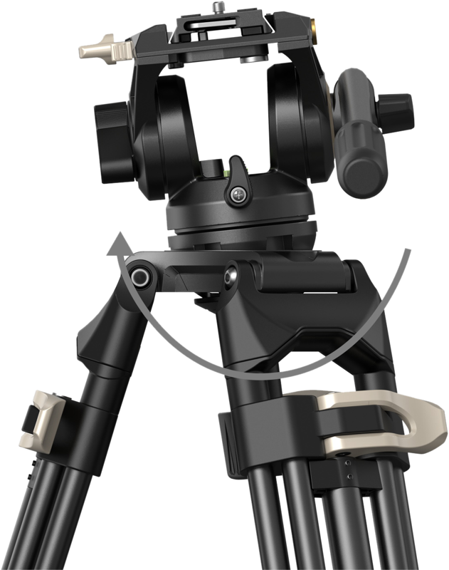 SMALLRIG 3751 Video Tripod Heavy-Duty with Fluid Head AD-01 - 8