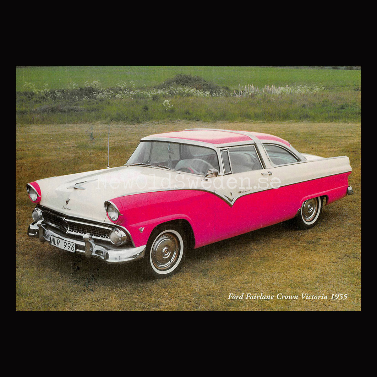 Ford Fairlane Crown Victoria 1955 - Vykort A5