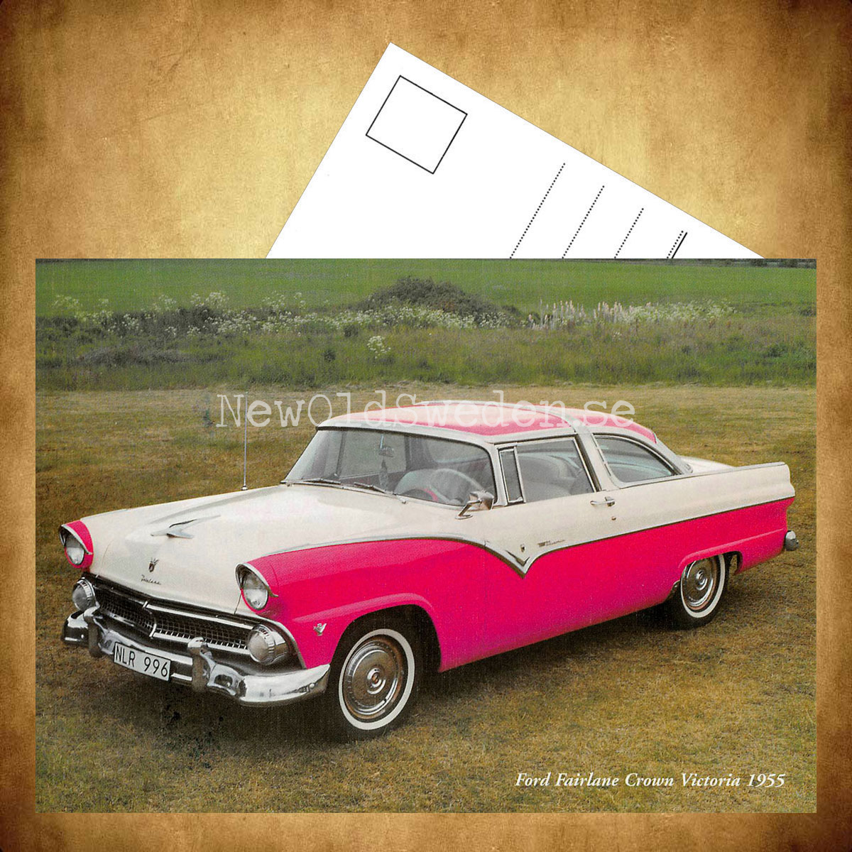 Ford Fairlane Crown Victoria 1955 - Vykort A5 - 3