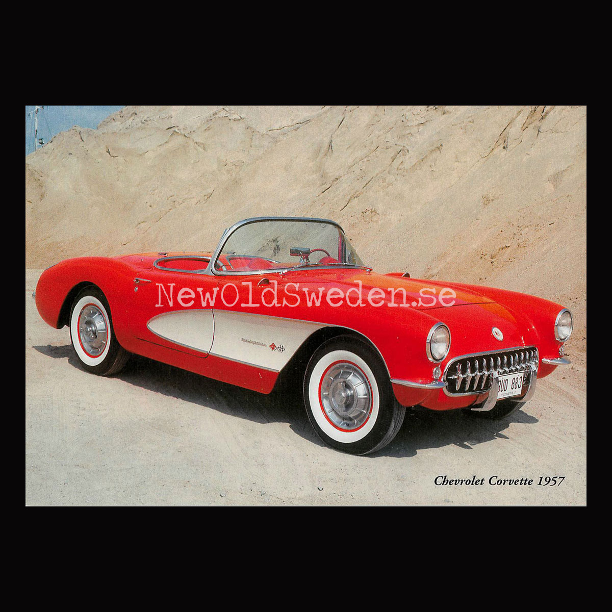 Chevrolet Corvette 1957 - Vykort A5