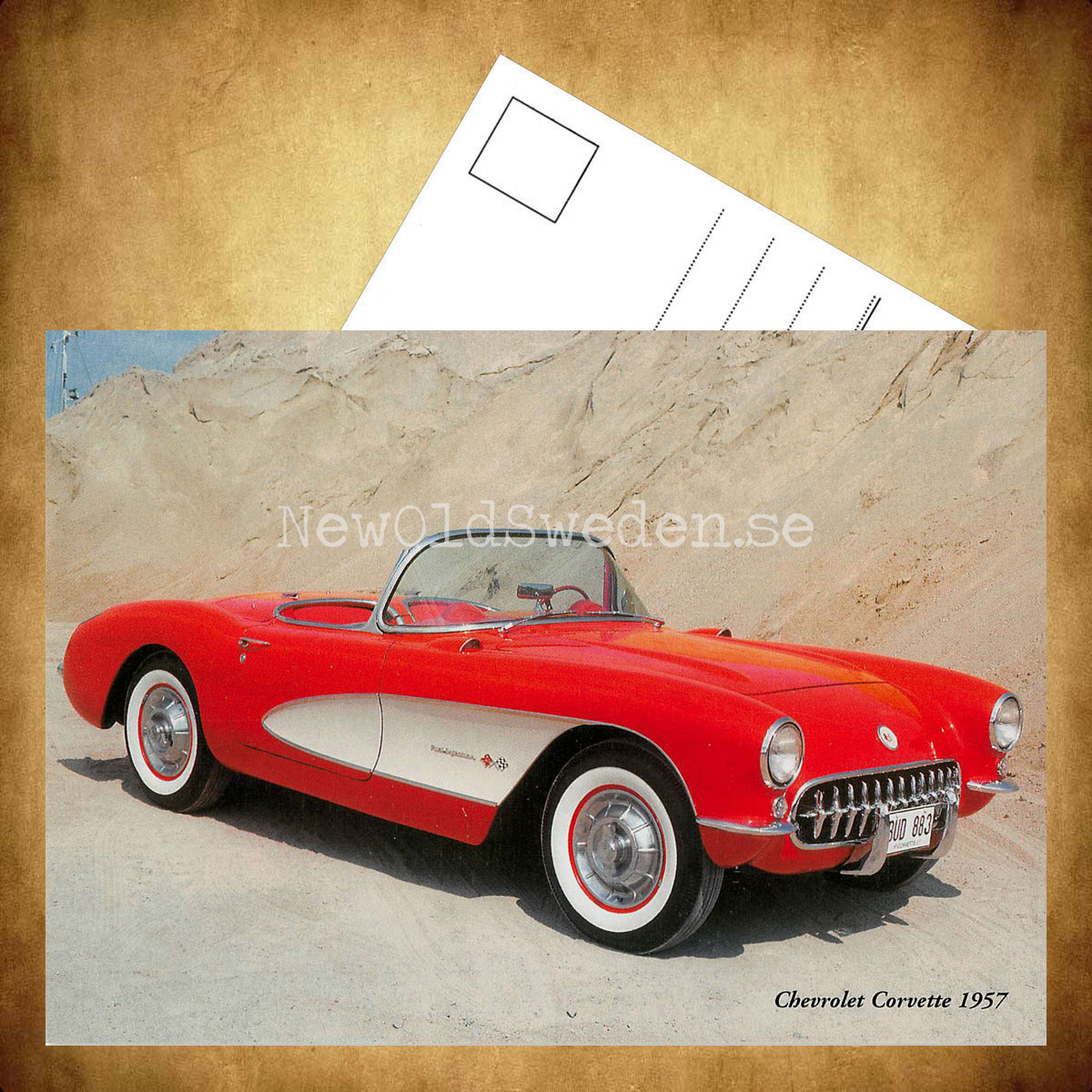 Chevrolet Corvette 1957 - Vykort A5 - 3