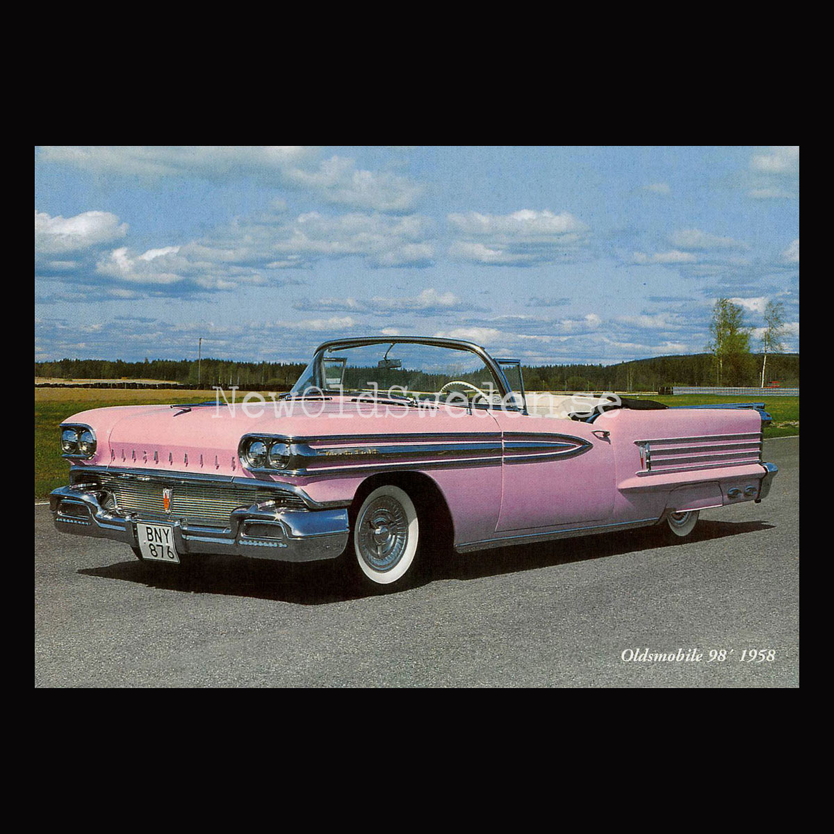 Oldsmobile 98' 1958 - Vykort A5