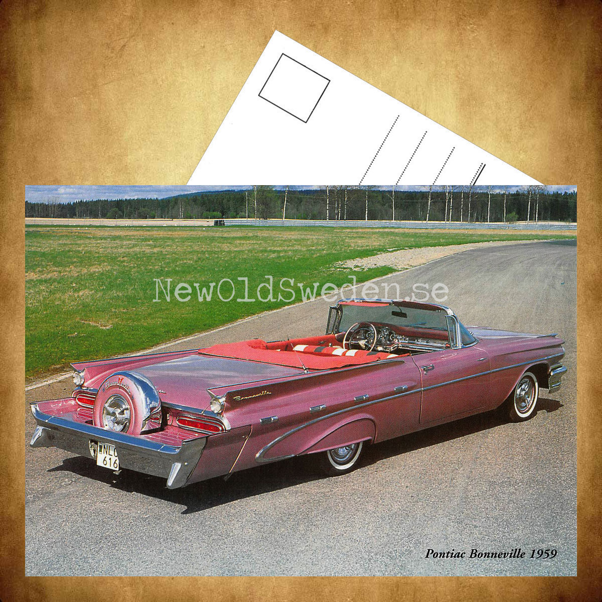 Pontiac Bonneville 1959 - Vykort A5 - 3