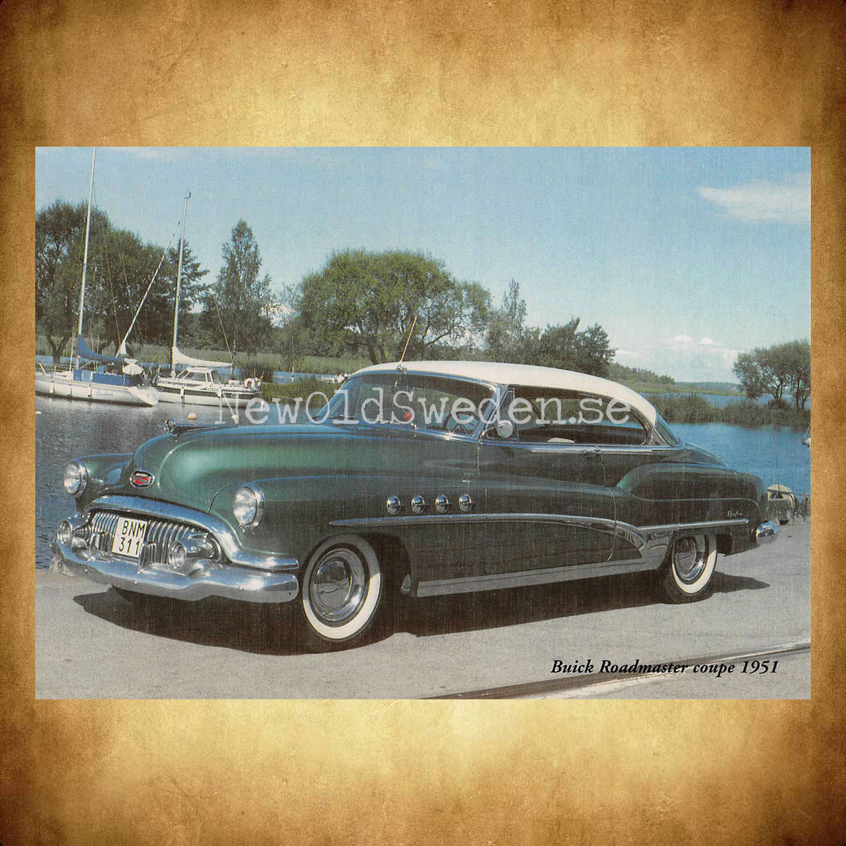 Buick Roadmaster Coupé 1951 - Vykort A5 - 2