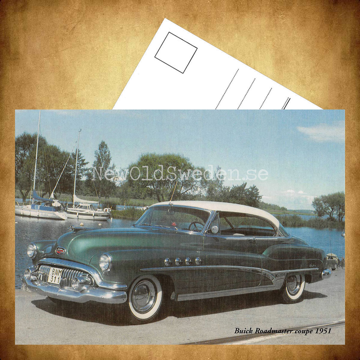 Buick Roadmaster Coupé 1951 - Vykort A5 - 3