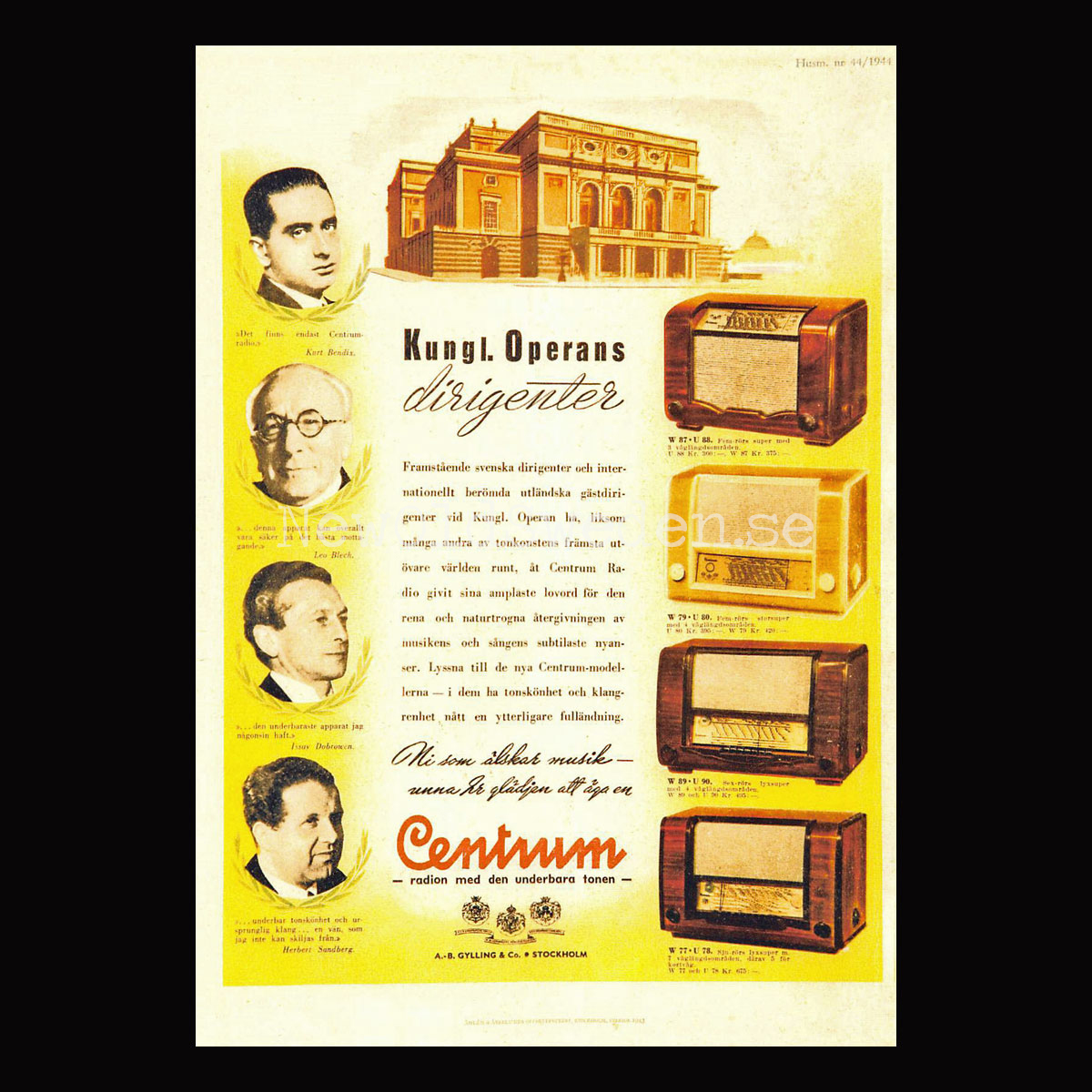 Centrum RADIO - Gylling & Co Stockholm - Vykort A5
