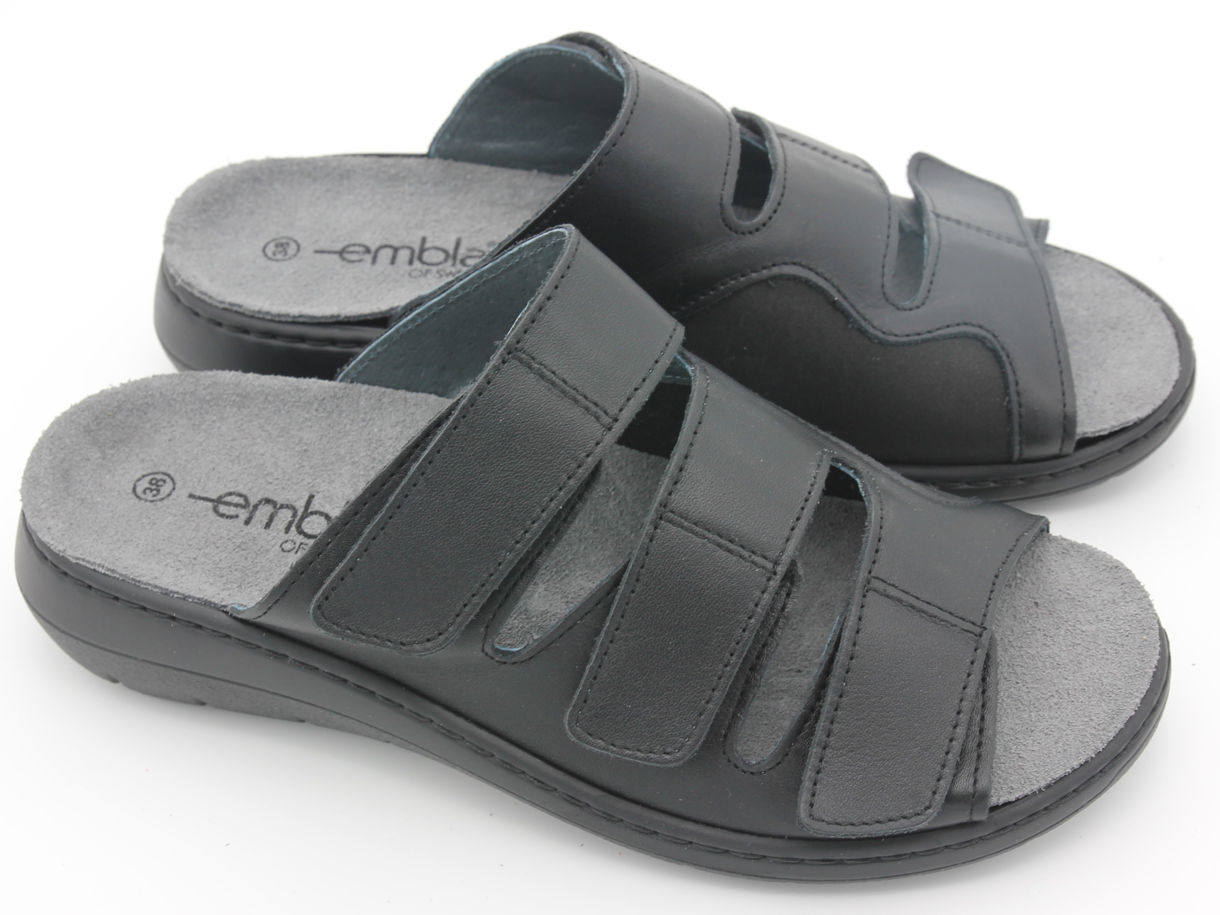 Damsandal Svart med elastisk insida - ergoflex - 2