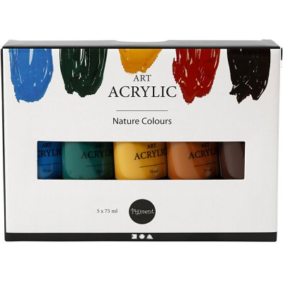 Pigment Art Acrylic - Mixade Naturfärger - 5x75 ml - 2