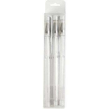 Gel kulspetspennor- 6 st - Spets 0,8 mm - Vit