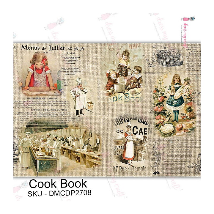 Dress My Craft Transfer Me Sheet - Cook Book