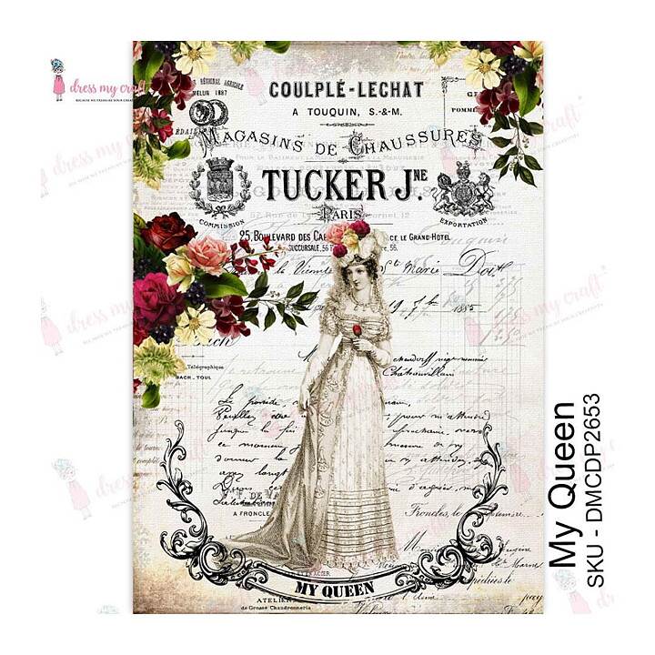 Dress My Craft Transfer Me Sheet - My Queen