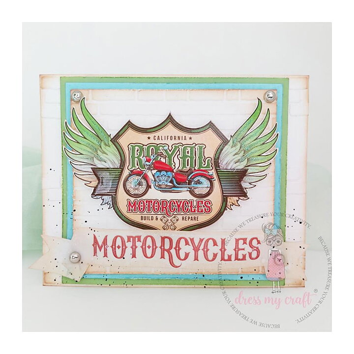 Dress My Craft Transfer Me Sheet - Born To Ride