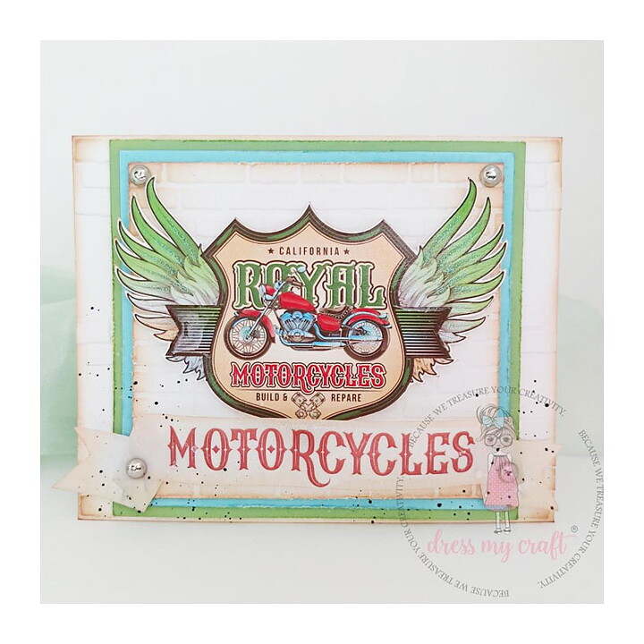 Dress My Craft Transfer Me Sheet - Born To Ride