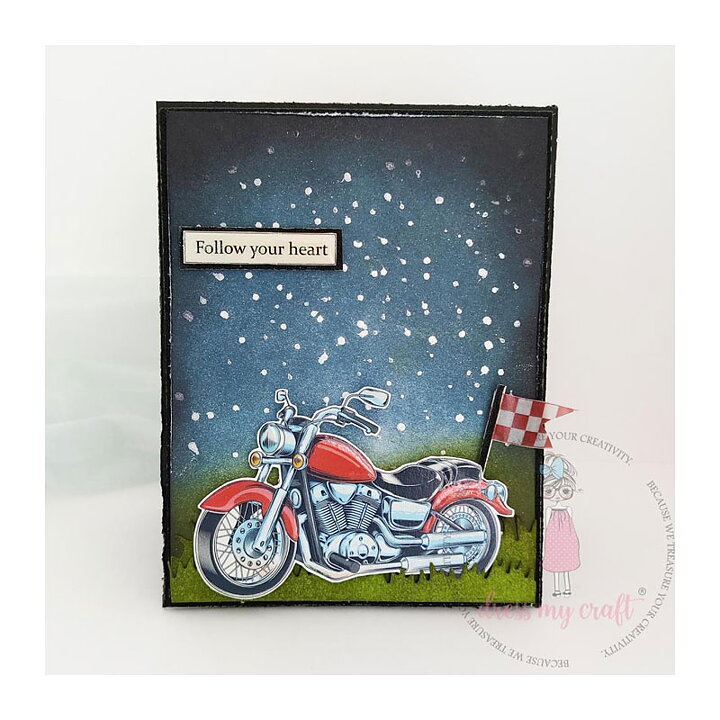 Dress My Craft Transfer Me Sheet - Born To Ride