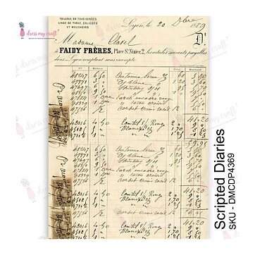 Dress My Craft Transfer Me Sheet - Scripted Diaries