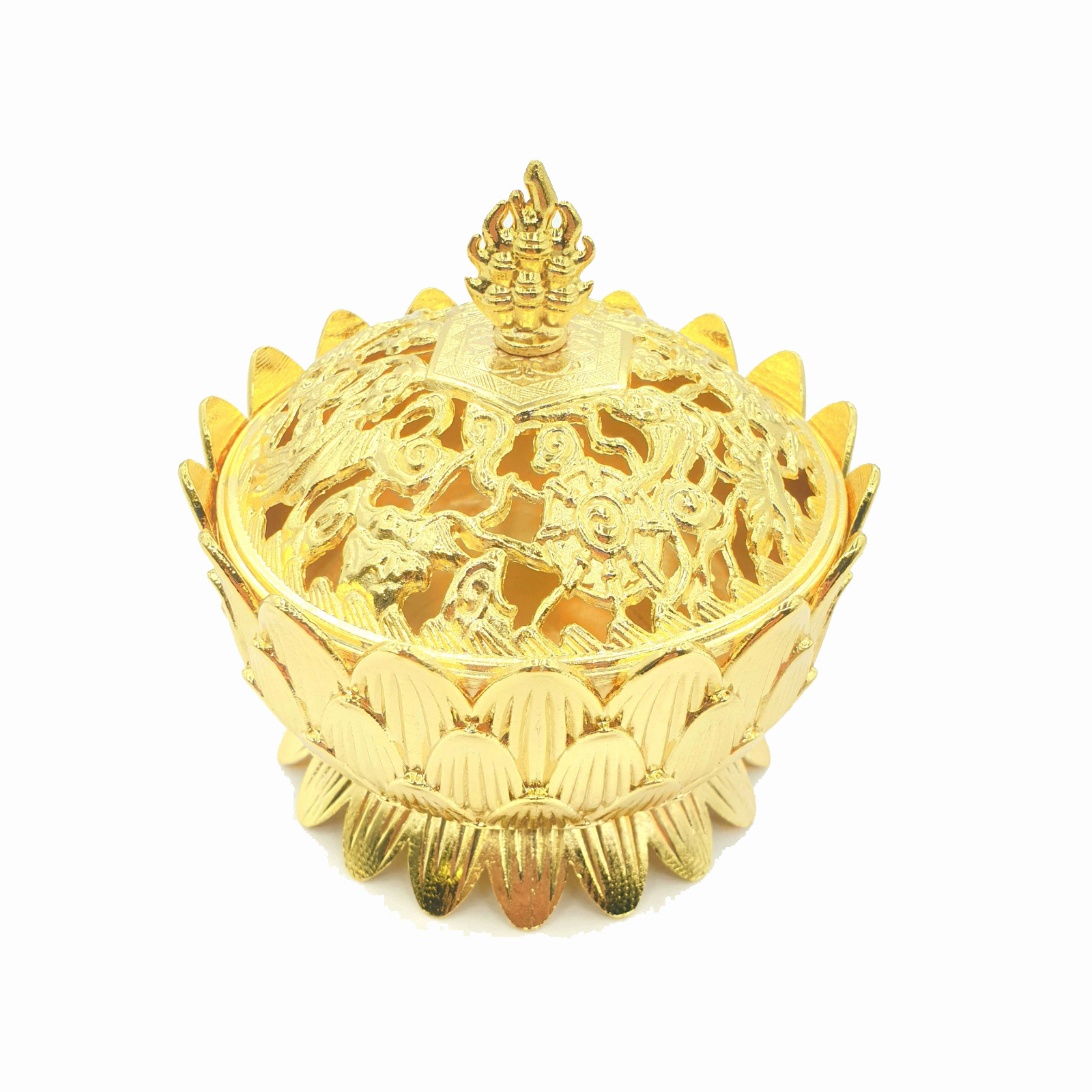 Tibetanska Rökelse brännare - Guld färg - 9cm