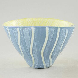 Monica Backström (Taiga 2000) Widening Bowl with Undulating Decor 15 cm