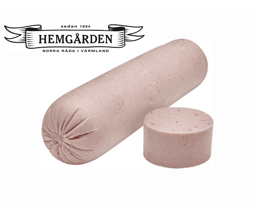 Hemgården köttkorv, kokt rak 900 g. Jmf-pris kr/kg: