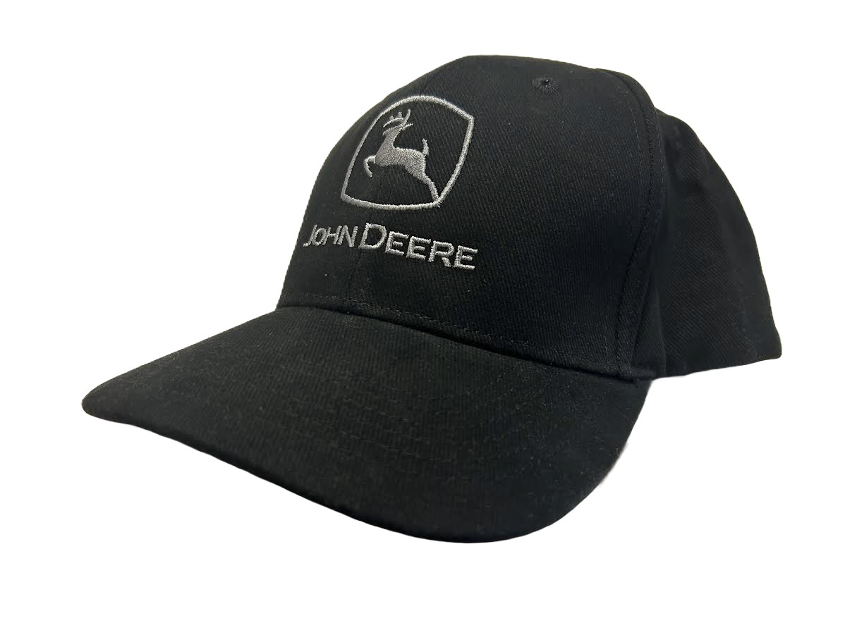 John Deere keps - Svart med silverlogo "Black Edition"