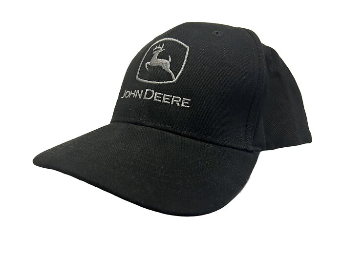 John Deere keps - Svart med silverlogo "Black Edition"