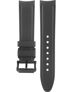 201848 Sjöö Sandström svart gummiband med svart C-spänne 22 mm