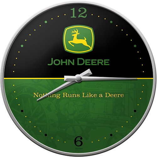 John Deere väggklocka - Svart/grön 