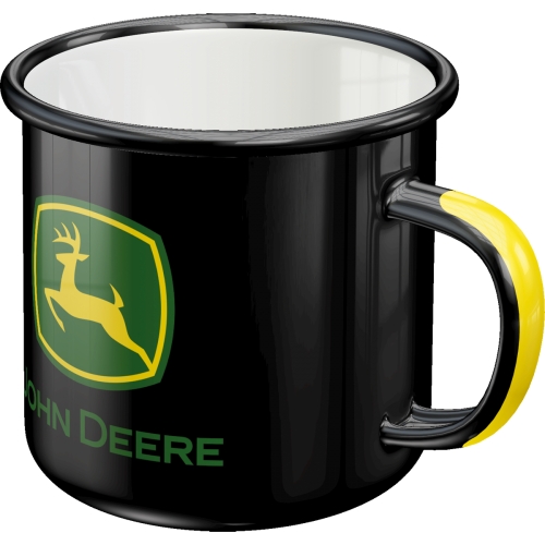 John Deere emaljmugg - Svart/grön