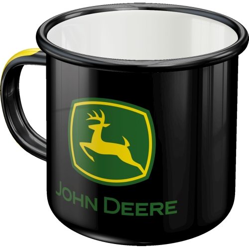 John Deere emaljmugg - Svart/grön - 2