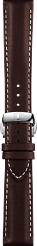 T600043752 Tissot brunt läderband med C-spänne