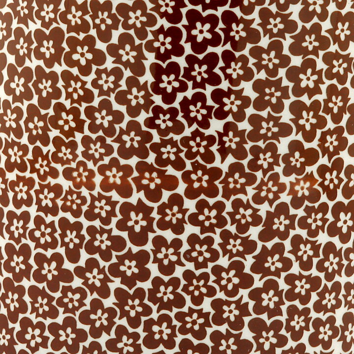 Peter Winquist (Faenza 1970) Pitcher with Brown Flower Patterns 19/16 cm