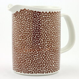 Peter Winquist (Faenza 1970) Pitcher with Brown Flower Patterns 19/16 cm