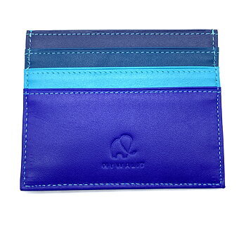 Credit Card Blue Black/White Genuine Leather Mywalit Old Town Stockholm 