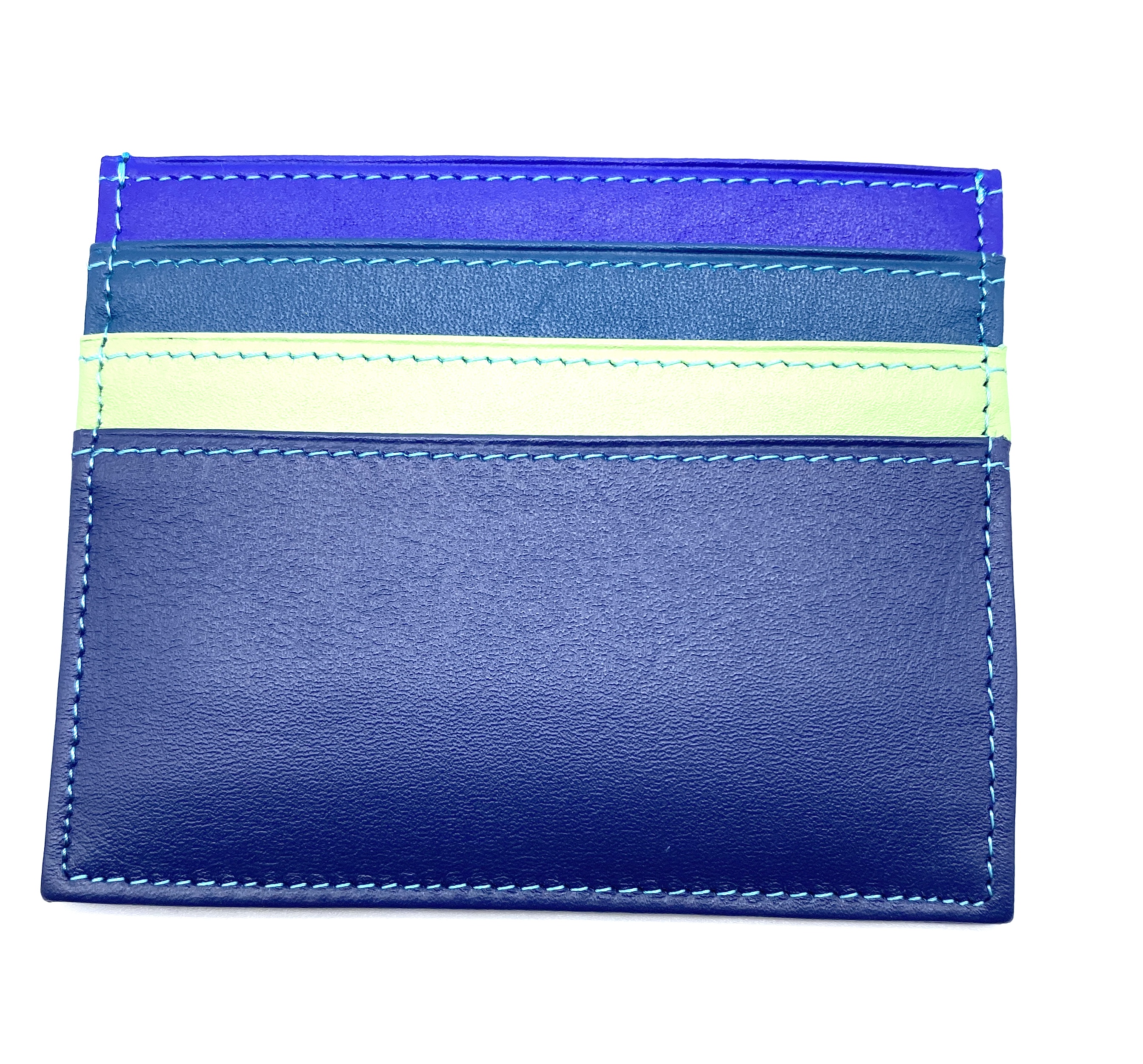 Credit Card Blue Black/White Genuine Leather Mywalit Old Town Stockholm  - 2