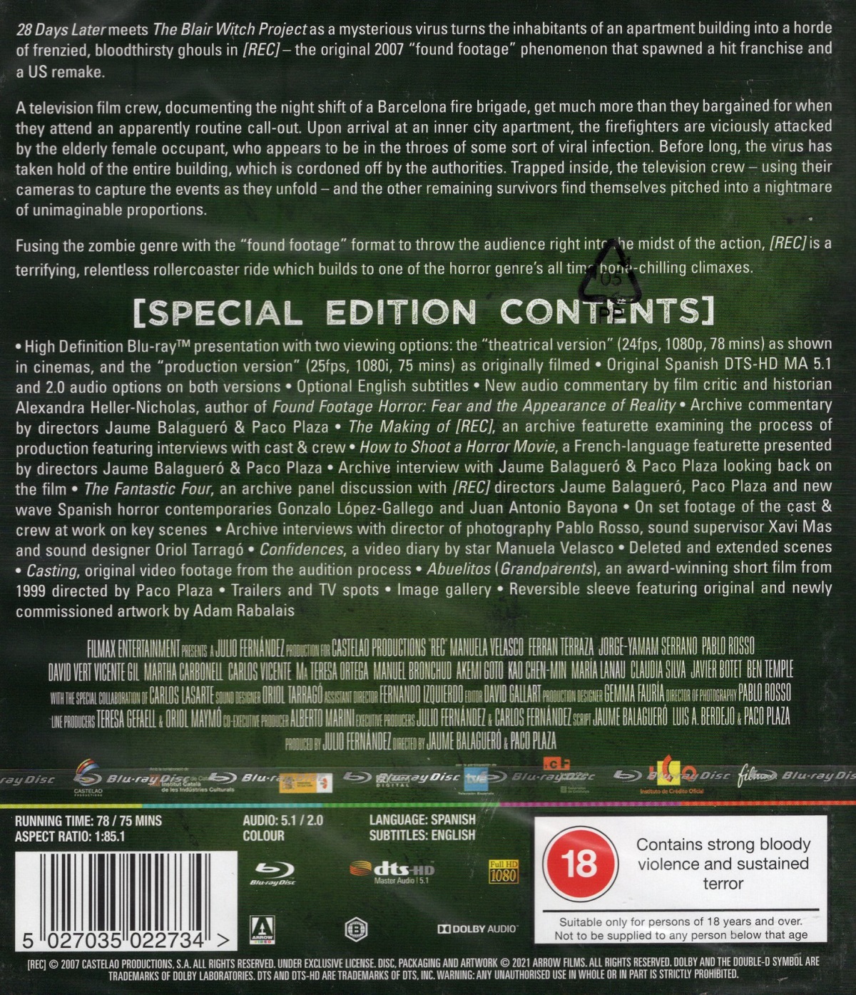 REC (ej svensk text) (Blu-ray) - 2